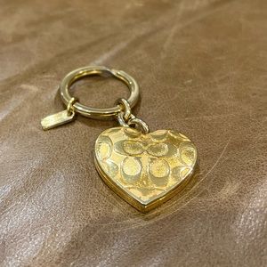 Coach Heart Locket Keychain